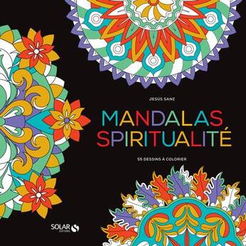 Couverture du livre « Black coloriage ; mandalas sagesse » de Jesus Sanz aux éditions Solar