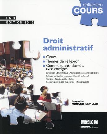 Couverture du livre « Droit administratif (14e édition) » de Jacqueline Morand-Deviller aux éditions Lgdj