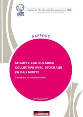 Couverture du livre « Chauffe-eau solaires collectifs avec stockage en eau morte » de  aux éditions Le Moniteur