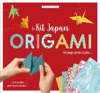 Couverture du livre « Le kit japan origami ; 300 pages détachables aux motifs japonisants, 20 modèles prêts à plier » de  aux éditions Dessain Et Tolra