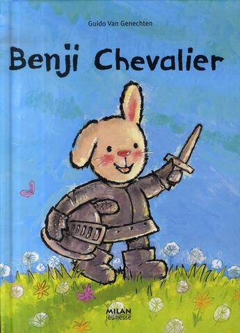 Couverture du livre « Benji chevalier » de Guido Van Genechten aux éditions Milan