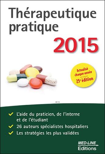 Couverture du livre « Thérapeutique pratique 2015 » de  aux éditions Med-line