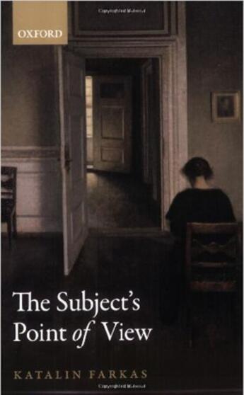 Couverture du livre « The Subject's Point of View » de Farkas Katalin aux éditions Oup Oxford