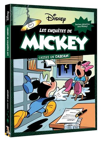 Couverture du livre « Mickey, les enquêtes de Mickey, casses en cascade » de Disney aux éditions Disney Hachette