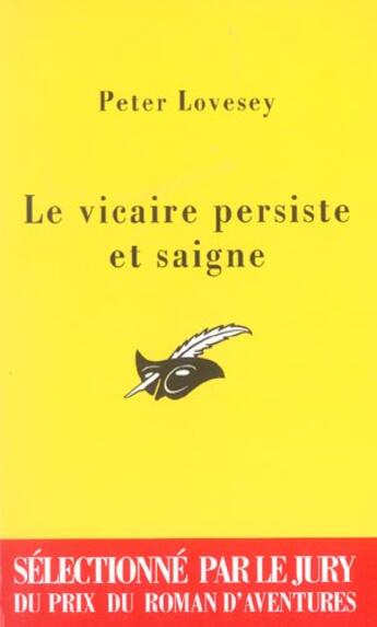 Couverture du livre « Vicaire persiste et saigne- selectionne du pra » de Lovesey-P aux éditions Editions Du Masque