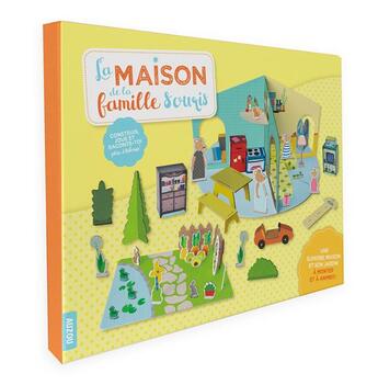 Couverture du livre « La maison de la famille souris - superbe maison et jardin a monter et a animer » de Helene Jourdain aux éditions Philippe Auzou