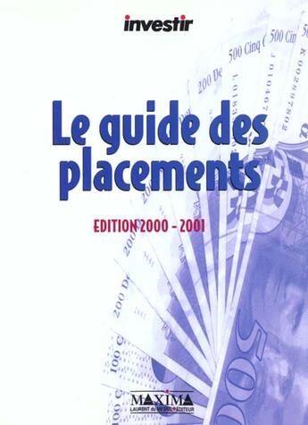 Couverture du livre « Guide des placements 2000-2001 » de  aux éditions Maxima