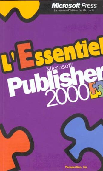 Couverture du livre « L'Essentiel Microsoft Publisher 2000 » de Microsoft Press aux éditions Microsoft Press