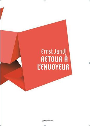 Couverture du livre « Retour à l envoyeur » de Ernst Jandl aux éditions Grmx