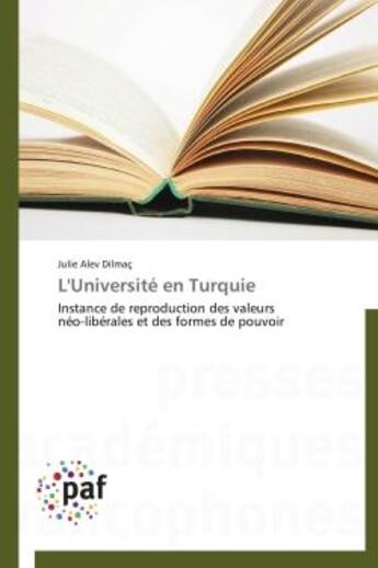 Couverture du livre « L'Universite En Turquie » de Dilmac-J aux éditions Presses Academiques Francophones