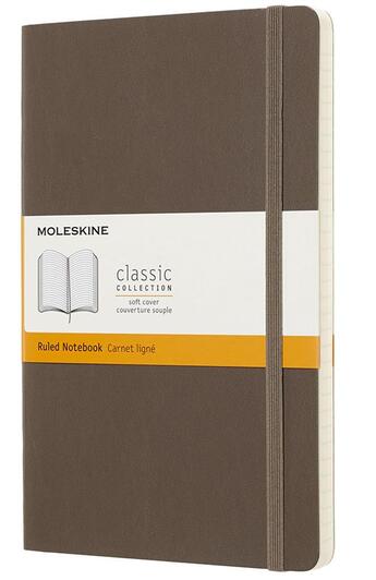 Couverture du livre « Carnet ligné grand format souple terre d'ombre » de  aux éditions Moleskine