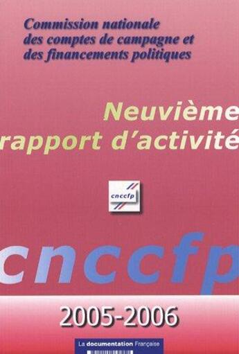 Couverture du livre « Commission nationale des comptes de campagne et des financements politiques » de  aux éditions Documentation Francaise