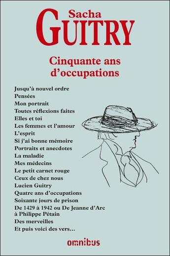 Couverture du livre « Cinquante ans d'occupations » de Sacha Guitry aux éditions Omnibus