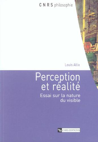 Couverture du livre « Perception et realite » de Allix Louis aux éditions Cnrs