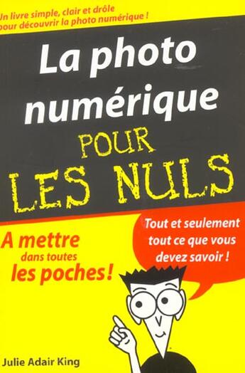 Couverture du livre « La photo numerique pour les nuls » de Julie Adair King aux éditions First Interactive