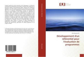 Couverture du livre « Developpement d'un referentiel pour l'evaluation de programmes » de Bissoonauth Rita aux éditions Editions Universitaires Europeennes