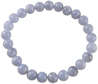 Couverture du livre « Bracelet perles rondes calcedoine bleue ; 8 mm (lot de 3) » de  aux éditions Dg-exodif