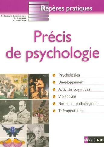 Couverture du livre « Precis de psychologie - reperes pratiques n64 » de Askevis-Leherpeux aux éditions Nathan