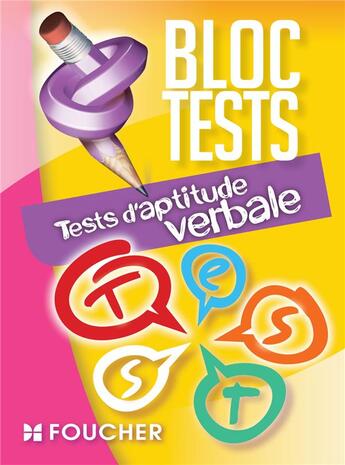 Couverture du livre « Tests d'aptitude verbale » de I Collin aux éditions Foucher