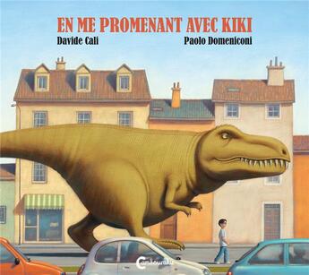 Couverture du livre « En me promenant avec Kiki » de Davide Cali et Paolo Domeniconi aux éditions Cambourakis