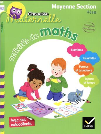 Couverture du livre « Activites de maths moyenne section » de Doutremepuich F. aux éditions Hatier