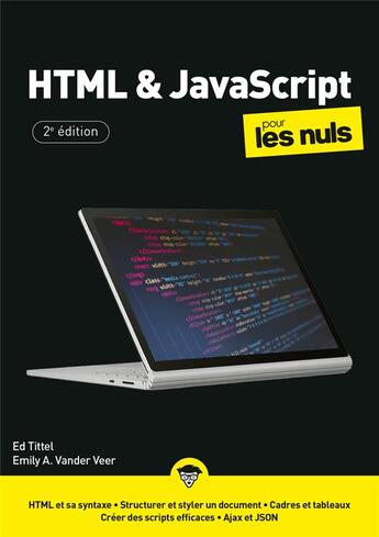 Couverture du livre « HTML et Javascript mégapoche pour les nuls (2e édition) » de Chris Minnick et Eva Holland et Emily A Vander Veer et Ed Tittel aux éditions First Interactive