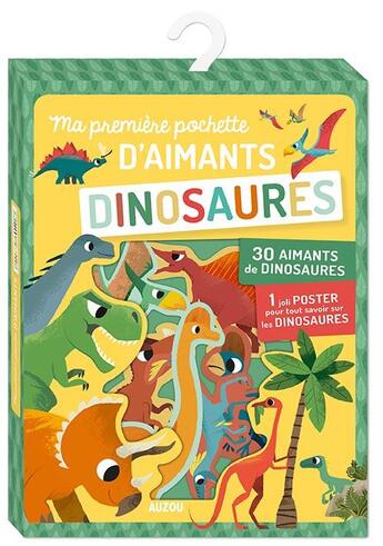 Couverture du livre « Ma premiere pochette d'aimants - dinosaures » de Peskimo aux éditions Philippe Auzou