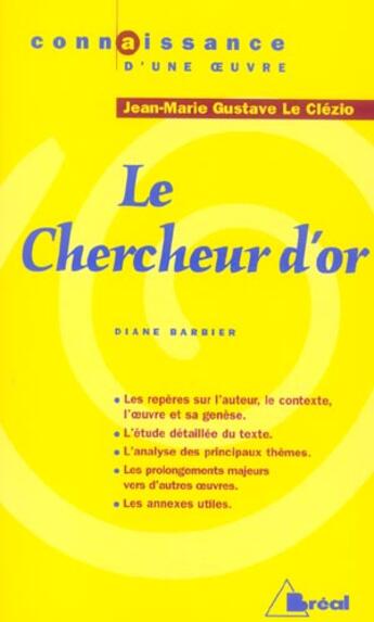 Couverture du livre « Le chercheur d or - le clezio » de Barbier aux éditions Breal