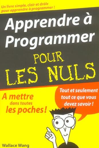Couverture du livre « Apprendre a programmer » de Wallace Wang aux éditions First Interactive