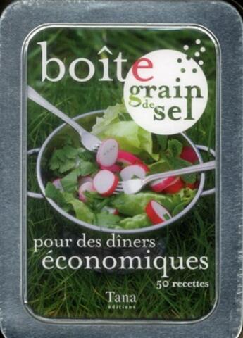 Couverture du livre « Boîte pour des dîners économiques ; 50 recettes » de  aux éditions Tana