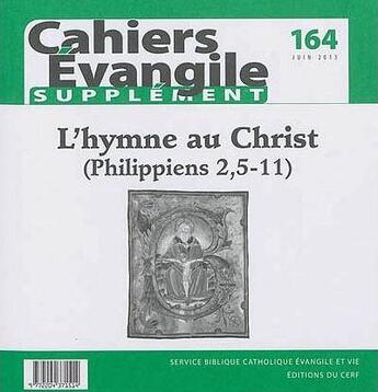 Couverture du livre « SCE-164. L'hymne au Christ » de Col Cahiers Evang. aux éditions Cerf