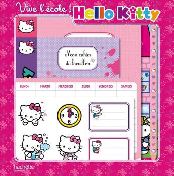 Couverture du livre « Hello Kitty ; ma valisette vive l'école ! » de  aux éditions Hachette