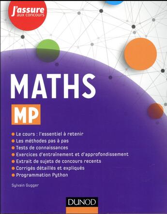 Couverture du livre « Maths MP » de Sylvain Gugger aux éditions Dunod