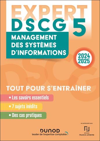 Couverture du livre « DSCG 5 - Management des systèmes d'information - Expert 2024 » de Valérie Vo Ha aux éditions Dunod