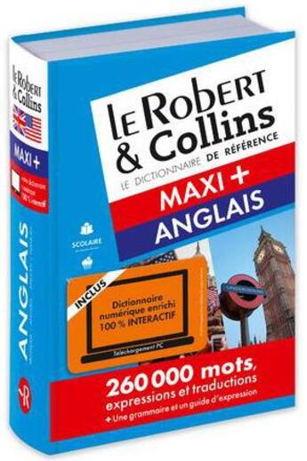 Couverture du livre « LE ROBERT & COLLINS ; MAXI + ; dictionnaire ; anglais » de  aux éditions Le Robert