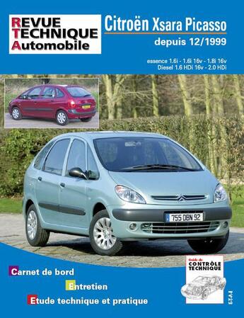 Couverture du livre « Citroen xsara picasso - depuis 12-1999 » de Etai aux éditions Etai