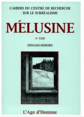 Couverture du livre « Melusine 23 dedans-dehors » de  aux éditions L'age D'homme