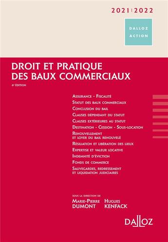 Couverture du livre « Droit et pratique des baux commerciaux (édition 2021/2022) » de Hugues Kenfack et Marie-Pierre Dumont aux éditions Dalloz