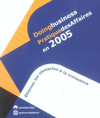 Couverture du livre « Doing business pratique des affaires en 2005 » de  aux éditions Eska