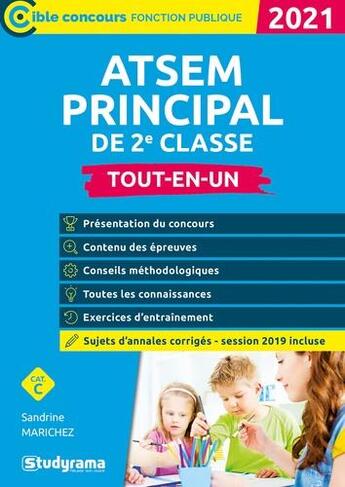 Couverture du livre « ATSEM principal de 2e classe (édition 2021) » de Sandrine Marichez aux éditions Studyrama