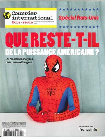 Couverture du livre « Courrier international- n 58 que reste-t-il de la puissance americaine septembre 2016 » de  aux éditions Courrier International