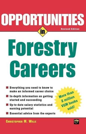 Couverture du livre « Opportunties in forestry careers » de Wille Christopher aux éditions Mcgraw-hill Education