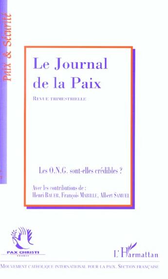 Couverture du livre « Les o.n.g. sont-elles credibles ? - vol475 » de  aux éditions L'harmattan