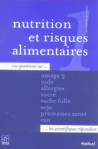 Couverture du livre « Nutrition et risques alimentaires » de  aux éditions Textuel