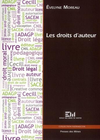 Couverture du livre « Les droits d'auteur » de Evelyne Moreau aux éditions Presses De L'ecole Des Mines