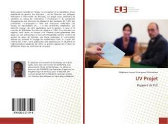 Couverture du livre « Uv projet » de Lionnel Stephane aux éditions Editions Universitaires Europeennes