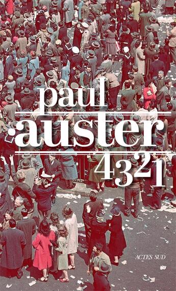 Couverture du livre « 4 3 2 1 » de Paul Auster aux éditions Actes Sud