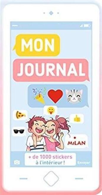 Couverture du livre « Mon journal en emojis » de Anne Guillard aux éditions Milan