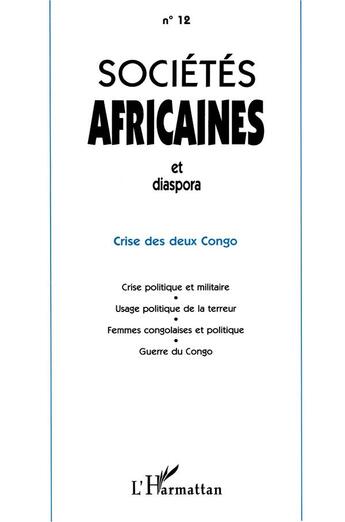 Couverture du livre « Crise des deux Congo » de  aux éditions L'harmattan