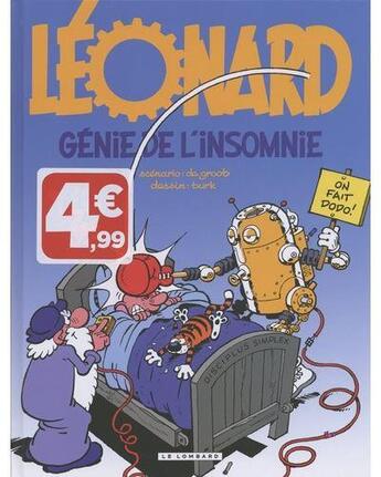 Couverture du livre « Léonard Tome 45 : génie de l'insomnie » de Bob De Groot et Turk aux éditions Lombard